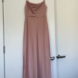 BHLDN Light pink silk fabric dress